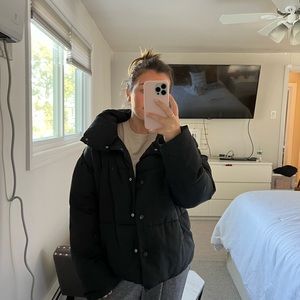 Free People Black Puffer Jacket